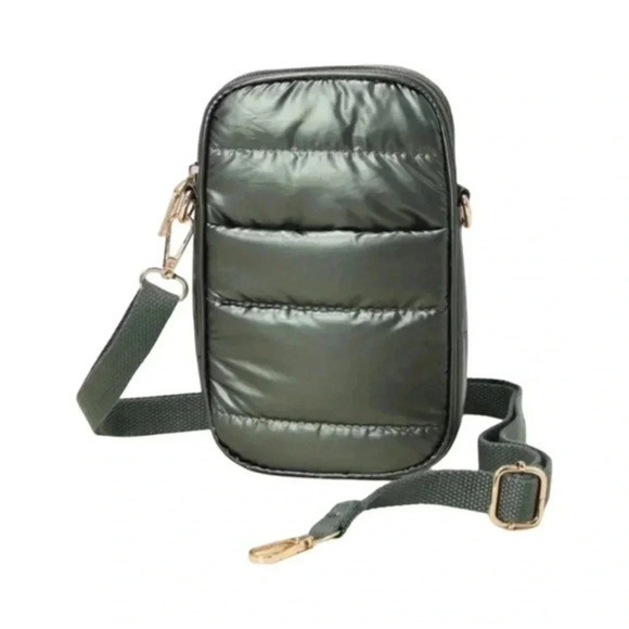 Mini puffer crossbody, zip closure, adjustable strap,  NWT free shipping - Picture 1 of 4
